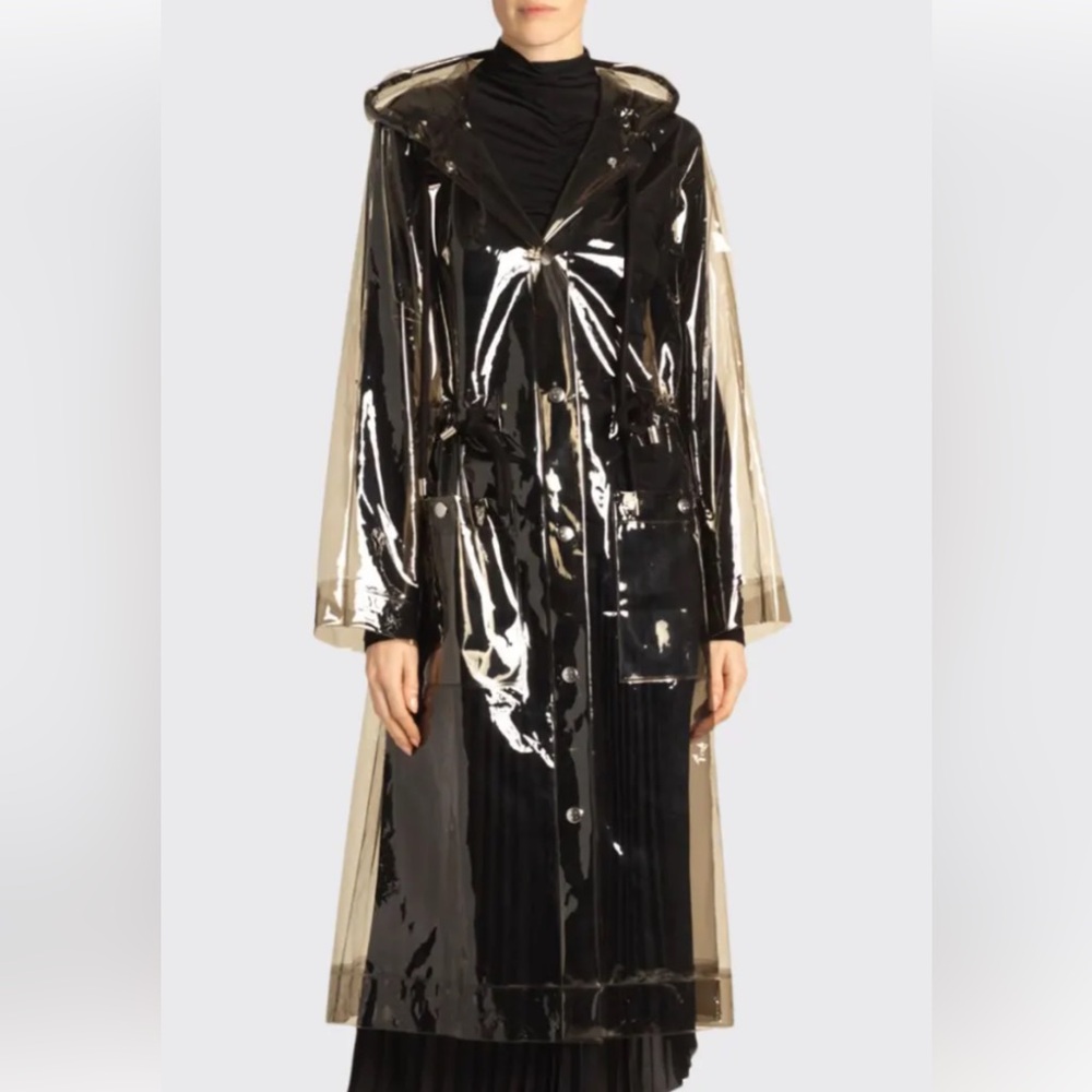 Proenza Schouler Smoke Hooded PVC Raincoat
